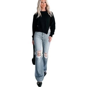 Zara Sexy Knitwear Pearl Carnigan/Sweater -‎ Size: Large